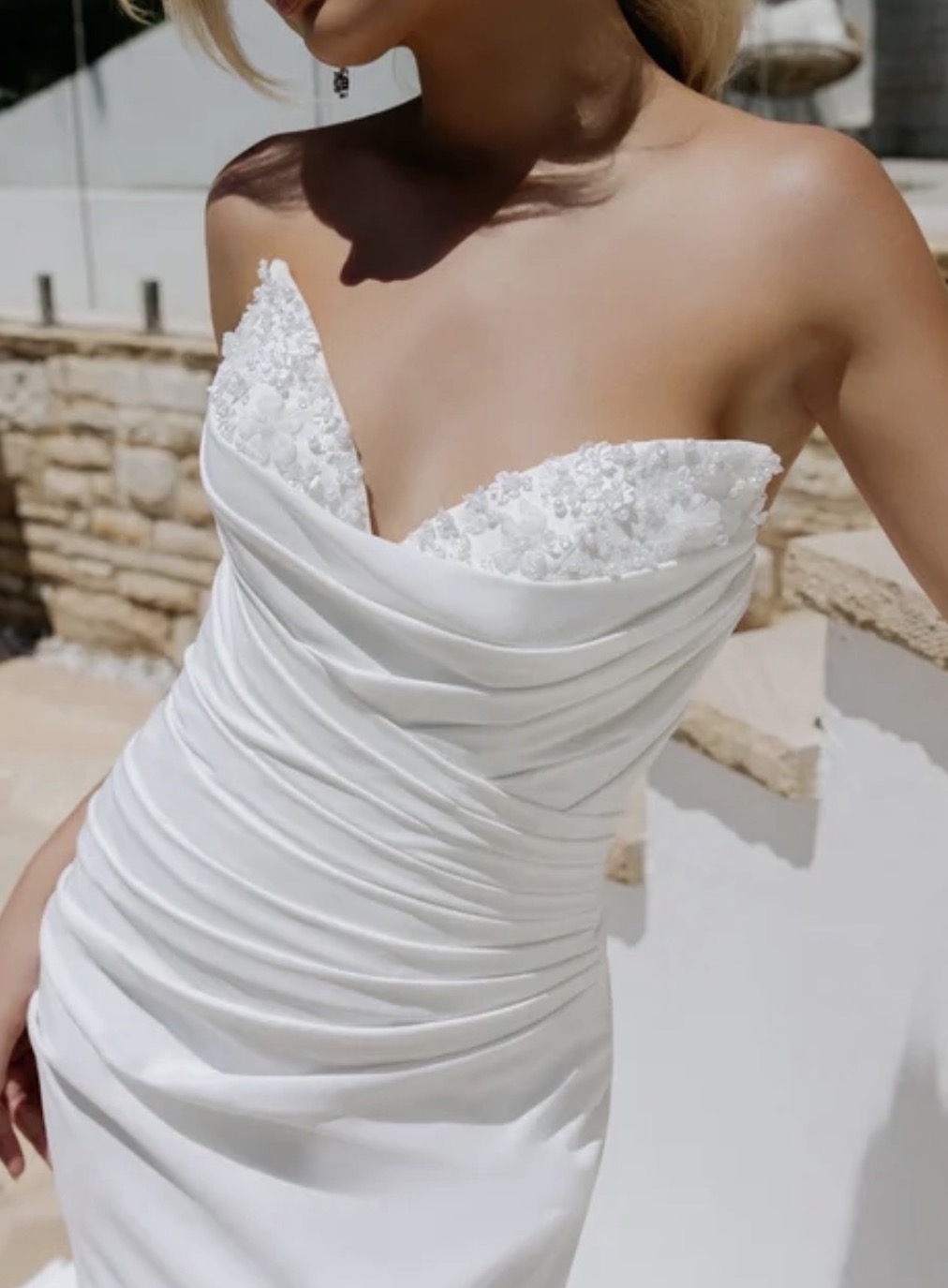 Ari wedding dress detail