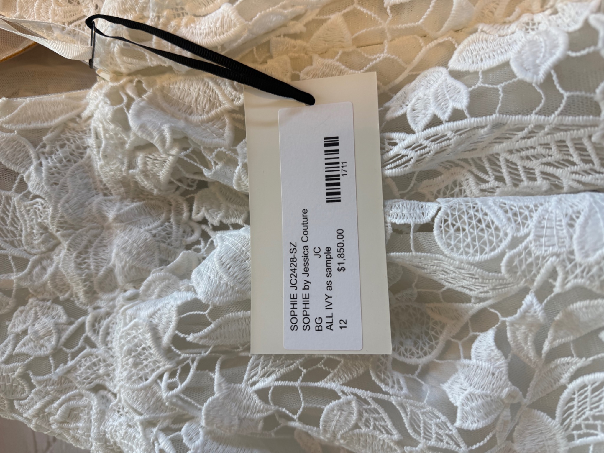 Sophie wedding dress detail