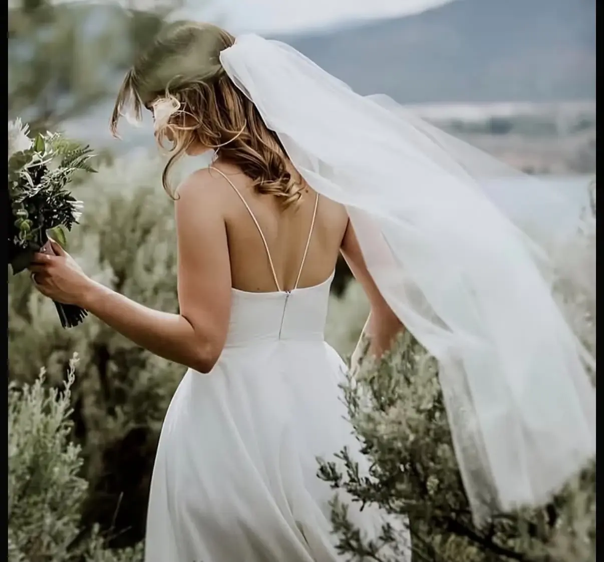 Skye plain tulle wedding veil