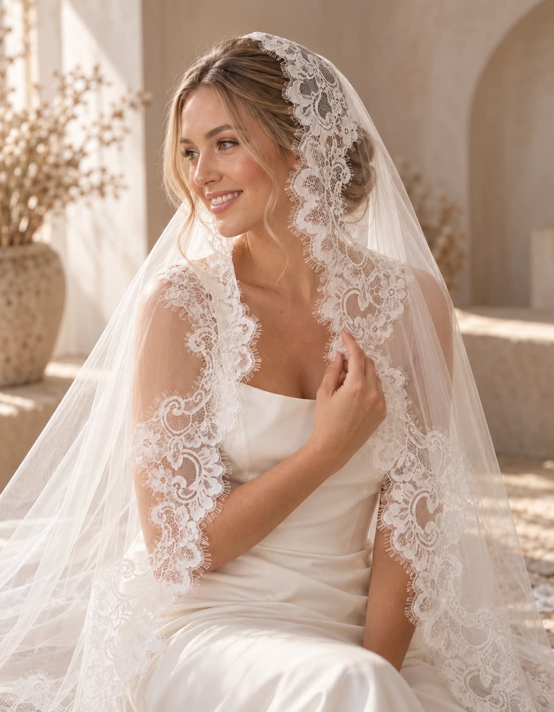 Isabella — Cathedral Mantilla Veil wedding veil NZ photo 4