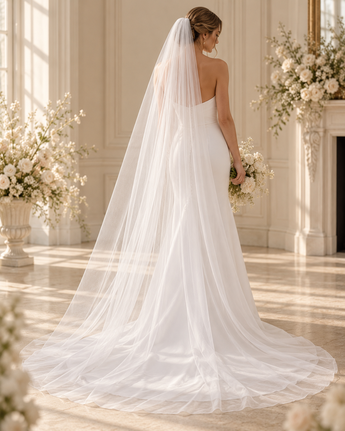 Isla — Plain Chapel Veil wedding veil NZ photo 4