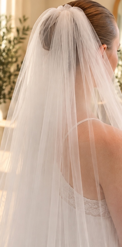Sarah — Cathedral Blusher Veil wedding veil NZ photo 5
