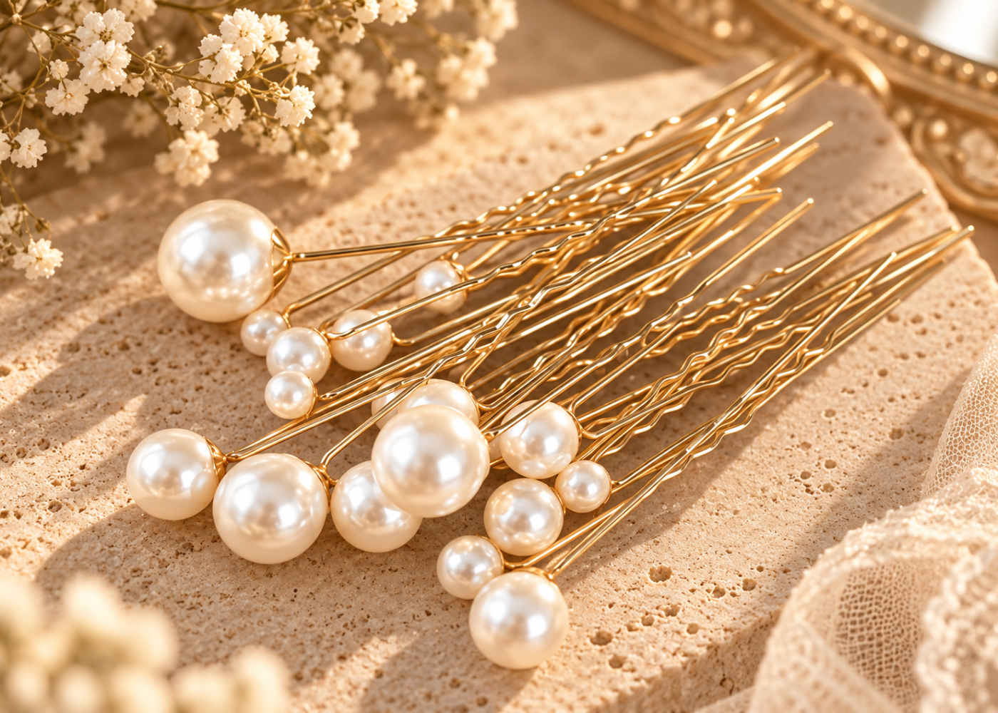 18pc Pearl Bridal Hair Pin Set bridal accessory photo 4