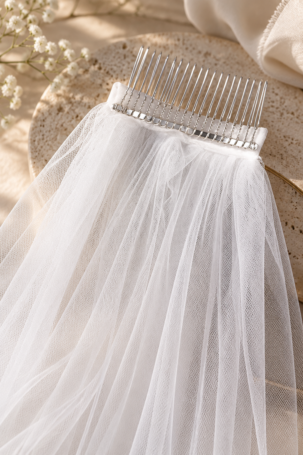 Daisy — Floral Lace Fingertip Veil wedding veil NZ photo 4