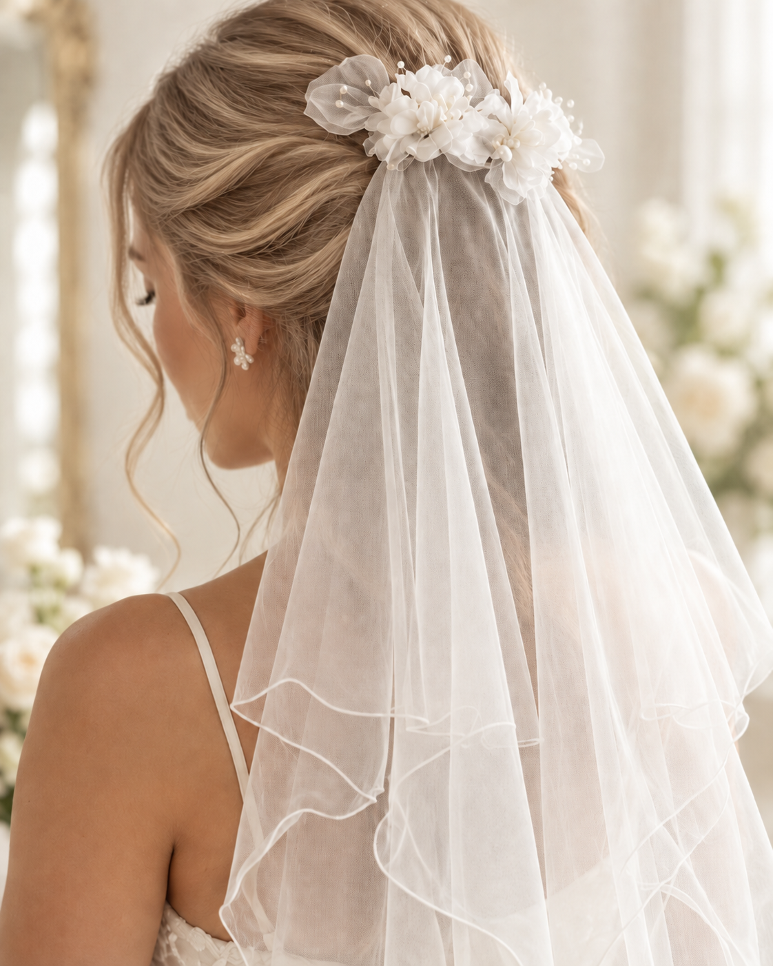 Lottie Floral Veil wedding veil NZ photo 6