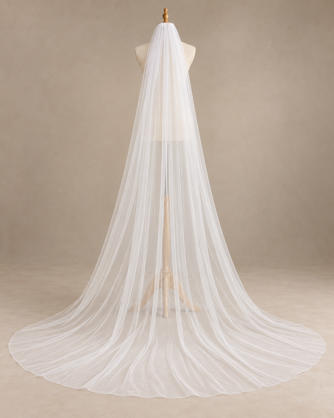 Hayley — Plain Cathedral Veil wedding veil NZ photo 5